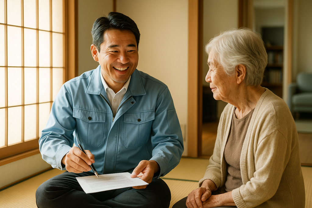 和室での穏やかな会話